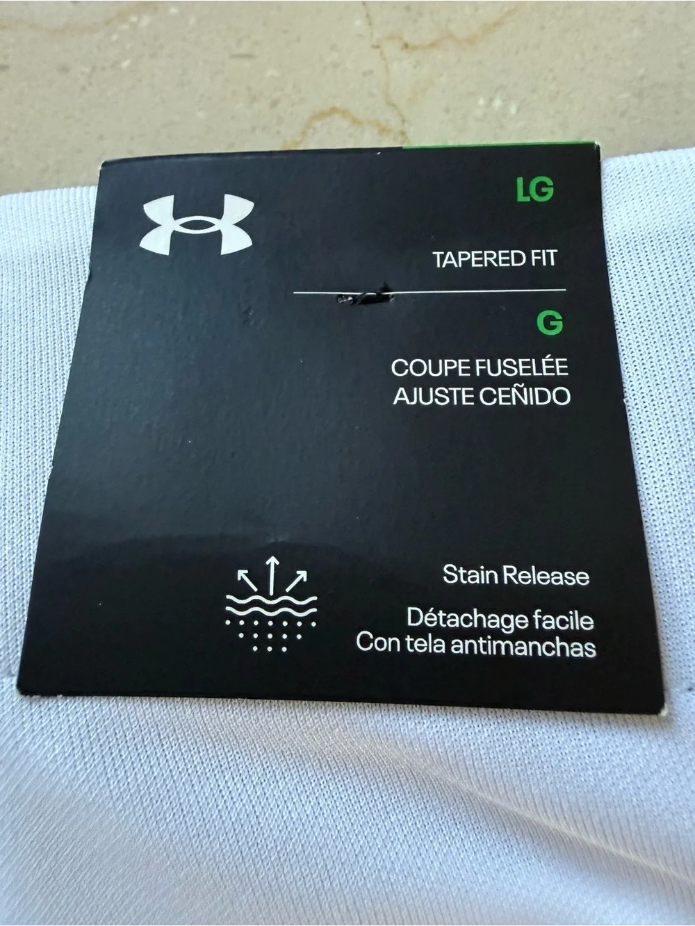 Under Armour teen or adult  White Athletic Baseball Pants with Black Logo